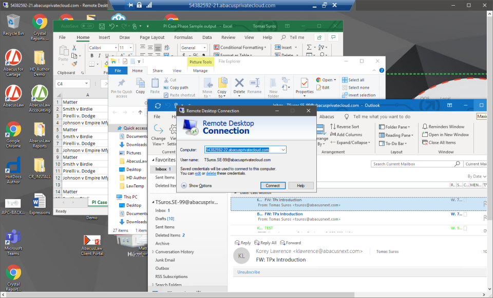 screenshot of Abacus Private Cloud